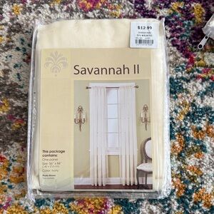Savannah II Sheer Panel - Ivory (56” x 84”)